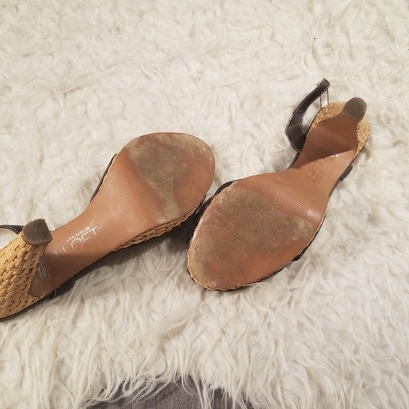 Ann Taylor Sz 7 Basket Weave 3.5 Heels - Picture 7 of 8